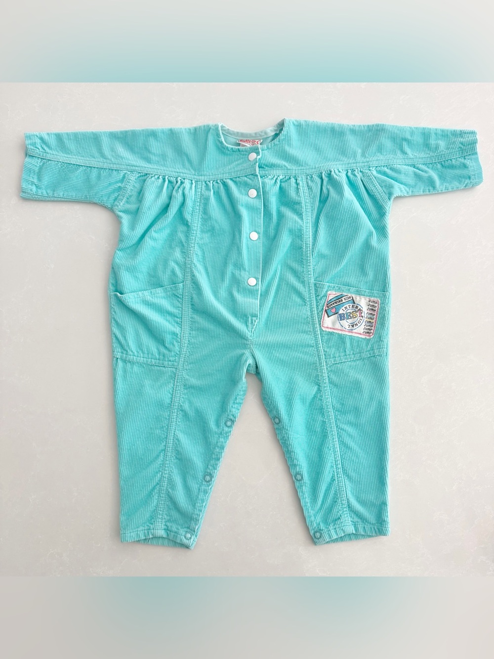 Vintage RUFFNIKS KIDS Corduroy Jumpsuit (Made in Canada) • Size 12M